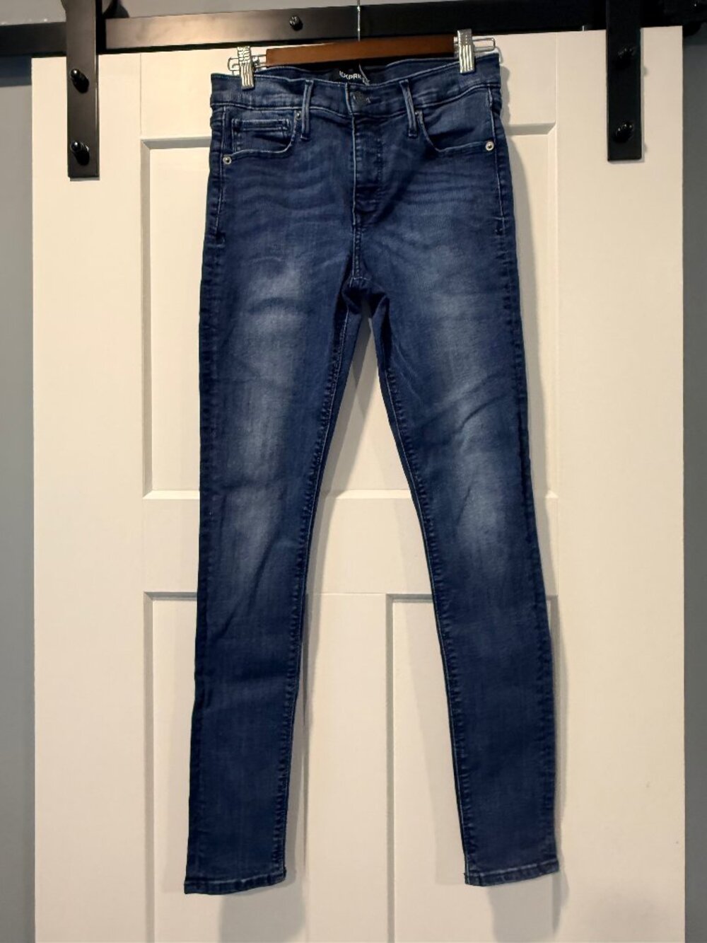 Express Denim Perfect Stretch Mid-Rise Blue Jean Legging Jegging